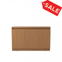 Manhattan Comfort 1010351 Viennese 46.81 Buffet Stand with 5 Compartment Shelves in Maple Cream